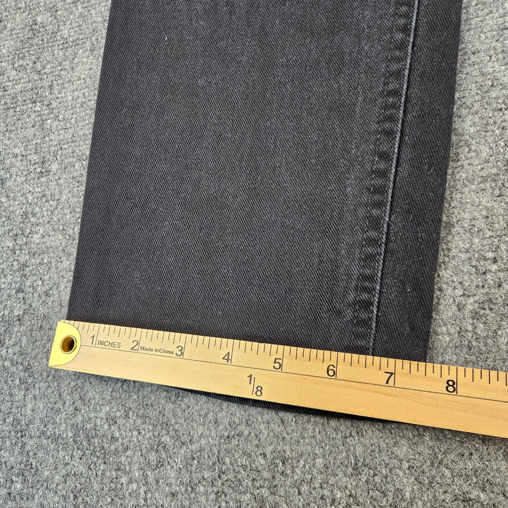 Faded Glory Mens Black Straight Leg Denim Jeans 100% Cotton Made in USA 16A - Picture 2 of 10